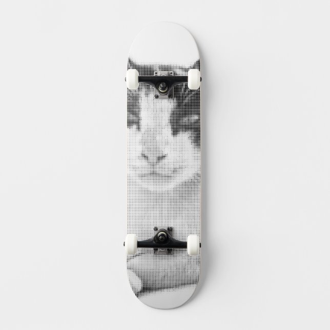 Calico-Katzen-Comic-Halfton Skateboard (Vorderseite)