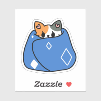 Calico-Katzendecke japanisch süß Kawaii Aufkleber