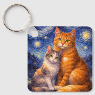 Calico und Tabby-Schlüsselanhänger! Rückseite anpa Schlüsselanhänger
