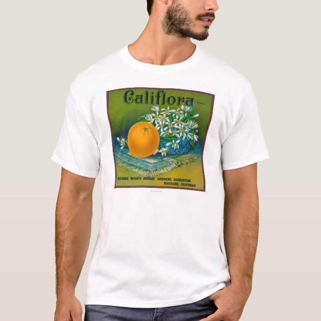 Califlora orange LabelRiverside, CA T-Shirt (Vorderseite)