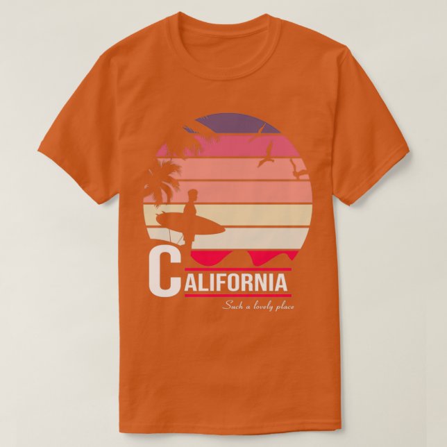 California 70er Summer Surf Beach Design Phantasti T-Shirt (Design vorne)