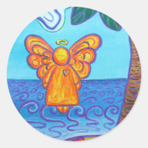 California Beach Angel Sticker