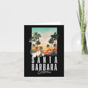 California Beach Ästhetik Santa Barbara Palm Tree Karte