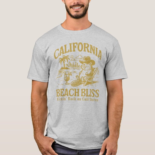 California Beach Bliss auf Cali Shoes T-Shirt (Vorderseite)
