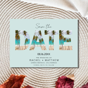 California Beach Foto Wedding rettet das Datum Save The Date