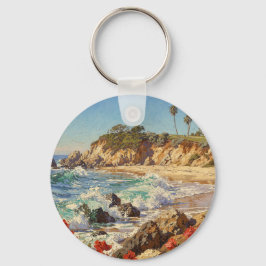  California Beach | Impressionist Coastal Art Schlüsselanhänger