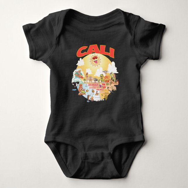 California Beach Life Baby Strampler (Vorderseite)