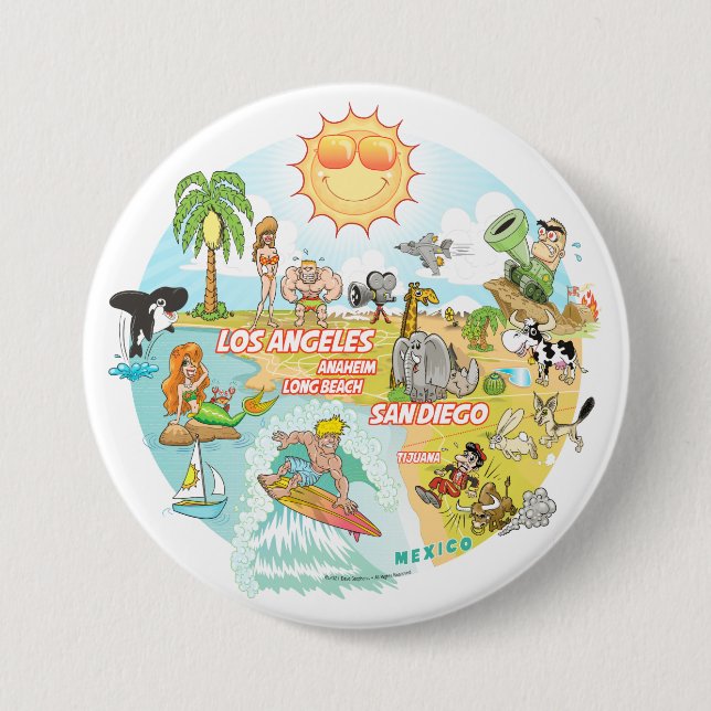 California Beach Life Button (Vorderseite)