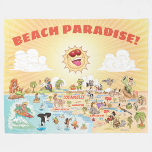 California Beach Paradise Fleecedecke