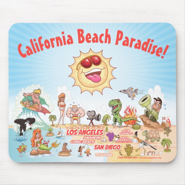 California Beach Paradise Mousepad (Vorne)