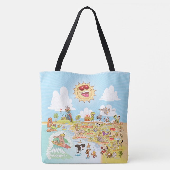 California Beach Paradise Tasche (Rückseite)