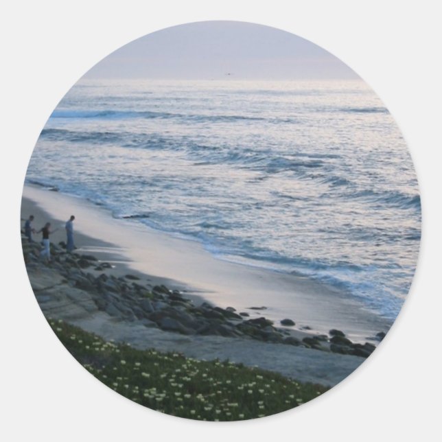 California Beach Sunset Custom La Jolla Stickers (Vorderseite)