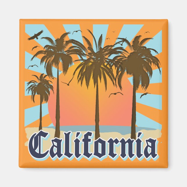 California Beach Sunset Magnet (Vorne)