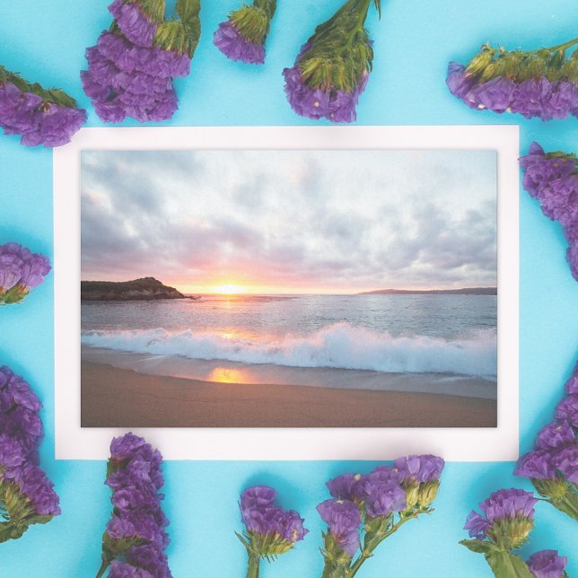 California Beach Sunset Ocean Waves Seidenpapier (Von Creator hochgeladen)