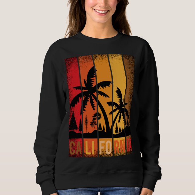 California beach USA woman men children Sweatshirt (Vorderseite)