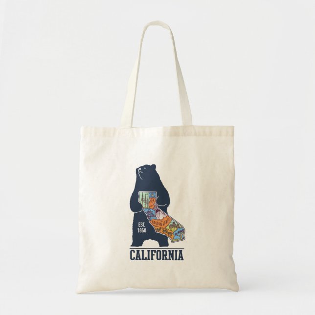 California Bear Golden Staat T - Shirt Tragetasche (Vorne)