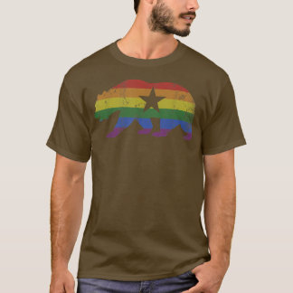 California Bear LGBTQ+ Gay Lesbian Prilag Men T-Shirt