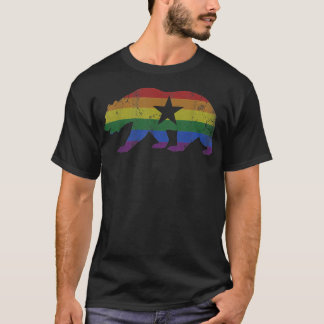 California Bear LGBTQ+ Gay Lesbian Prilag Men T-Shirt