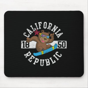 California Bear Snowboarder Snowboarder Mousepad