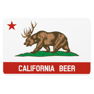 California Bear State Flag Bear Deer Flexi Magnet