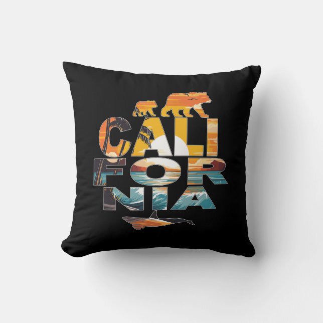 California Bears und Whale Kissen (Vorderseite)