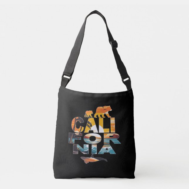 California Bears und Whale Tragetaschen Mit Langen Trägern (Vorderseite)