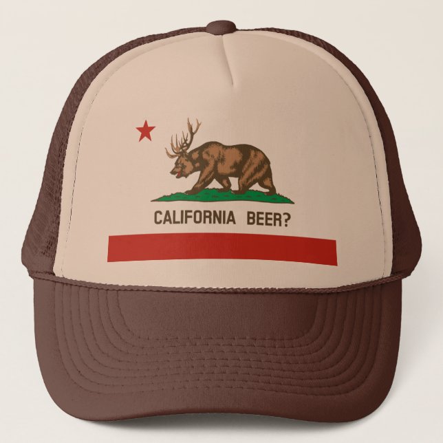 California Beer ?  Casquette du drapeau de l'État  (Devant)