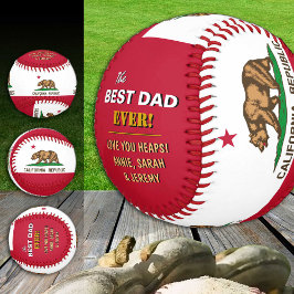 California Best Vater, patriotische USA, Flag Baseball