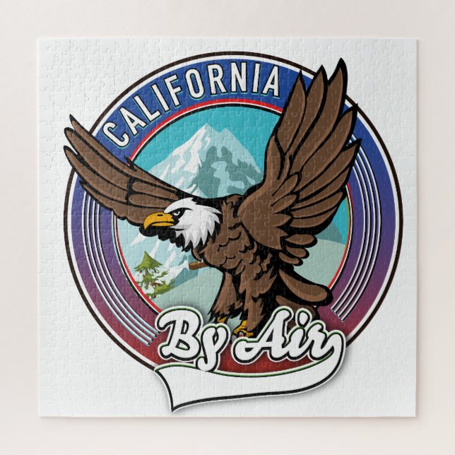 California By Air travel patch (Vertikal)