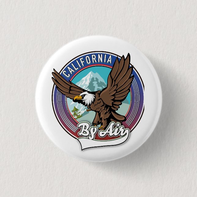 California By Air travel patch Button (Vorderseite)