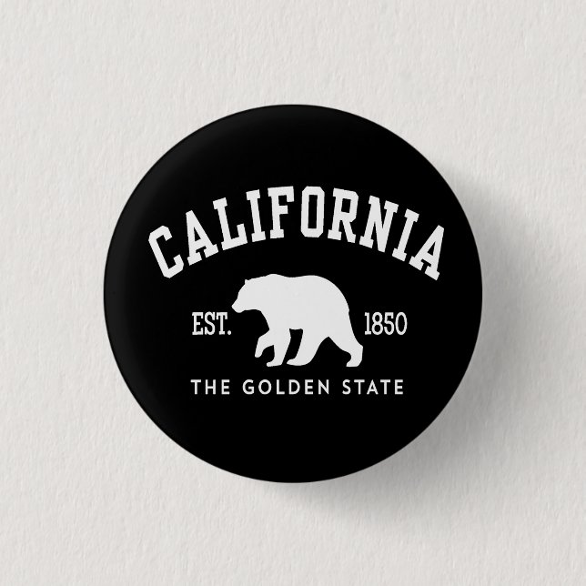 California CA Bear Button (Vorderseite)