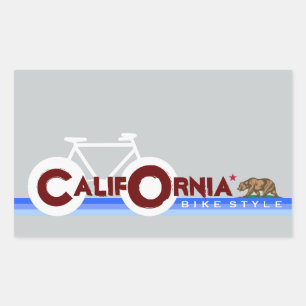 California CA-Bikestaat Rechteckiger Aufkleber