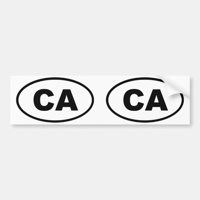 California CA Oval Autoaufkleber (Vorne)
