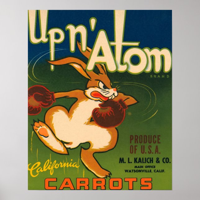 California Carrots Crate Label Poster (Vorne)