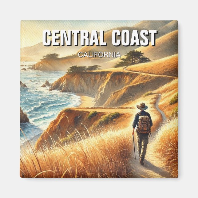 California Central Coast Hiker Magnet (Vorne)