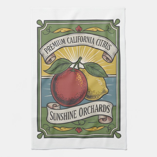 California Citrus Kitchen Towel Geschirrtuch (Vertikal)