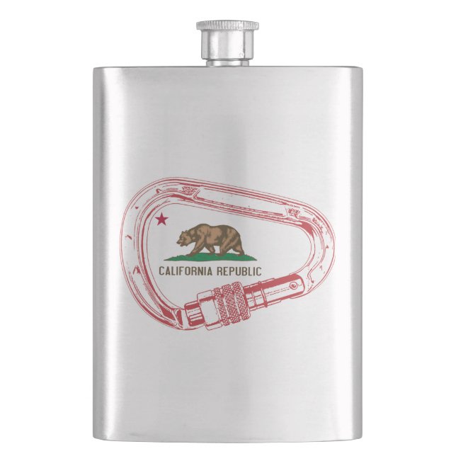 California Climbing Carabiner Flachmann (Vorderseite)