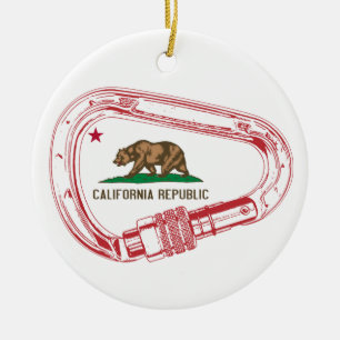 California Climbing Carabiner Keramikornament