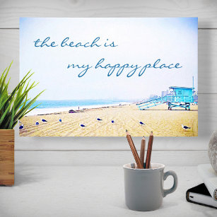 California Coast Beach Foto My Happy Place Script Leinwanddruck