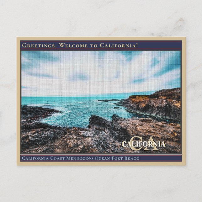 California Coast Mendocino Ocean Fort Bragg  Postkarte (Vorderseite)