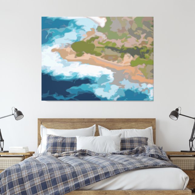 California Coast Painting Leinwanddruck (Insitu (Schlafzimmer))