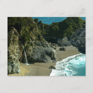 California Coast Waterfall Postkarte