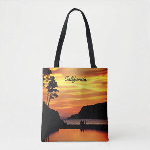 California Coasta Sunset Romantik mit Hund Tasche