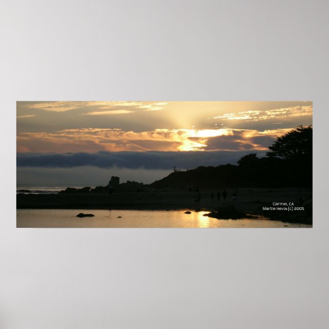 California Coastline - Carmel Sunset - Poster (Vorne)