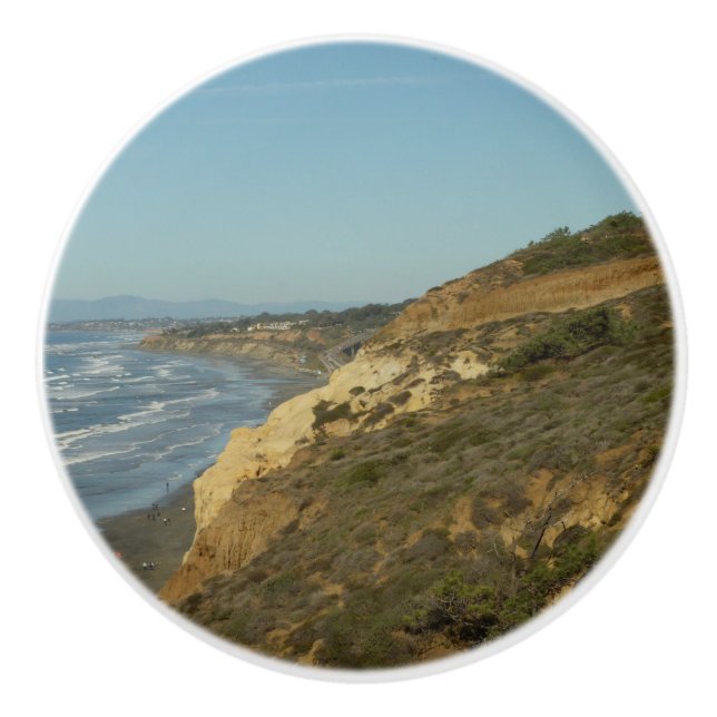 California Coastline Landschaftliche Reiselandscha Keramikknauf (Vorderseite)