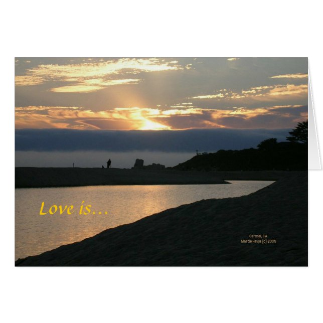 California Coastline - Liebe ist US - Karte (Vorderseite (Horizontal))