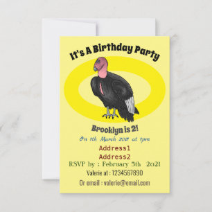 California condor bird Cartoon Einladung