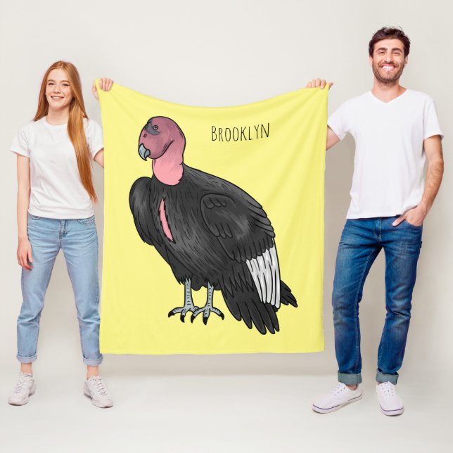 California condor bird Cartoon Fleecedecke (Beispiel)