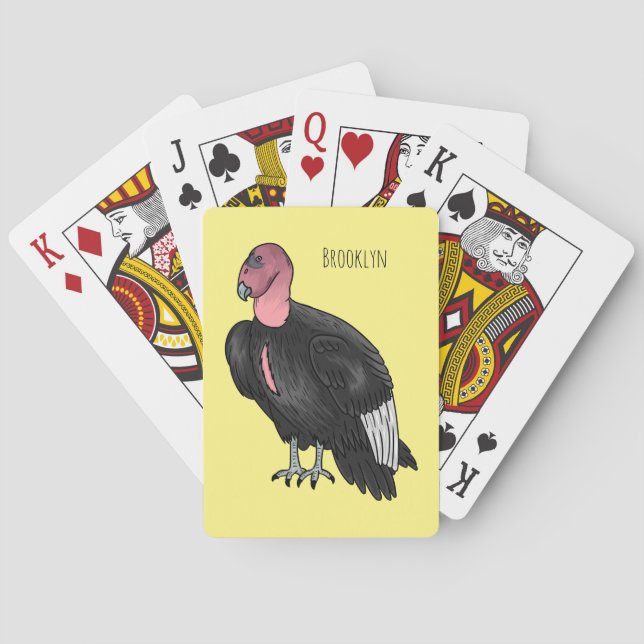 California condor bird Cartoon Spielkarten (Rückseite)