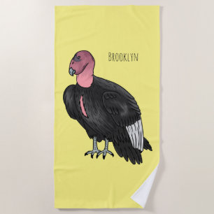 California condor bird Cartoon Strandtuch